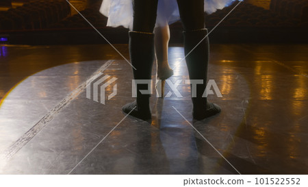 Ballet dancers practice during choreography rehearsal Ballet dancers practice during choreography rehearsal 101522552