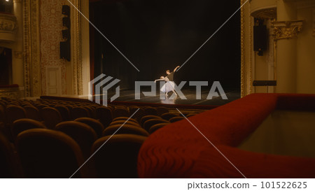 Ballet dancers prepare theatrical performance 101522625