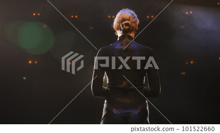 Ballerina dances and practices ballet movements Ballerina dances and practices ballet movements 101522660