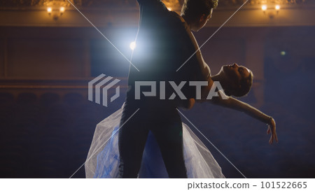 Ballet dancers practice and rehearse choreography Ballet dancers practice and rehearse choreography 101522665