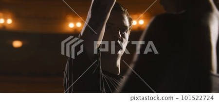 Partners prepare for theatrical dance performance 101522724