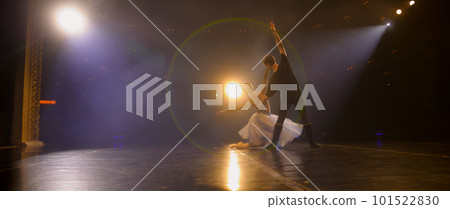 Dance partners rehearse ballet choreography Dance partners rehearse ballet choreography 101522830