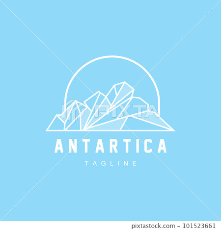 Mountain Logo, Antarctic Iceberg Logo Design, Nature Landscape Vector, Product Brand Illustration Icon 101523661