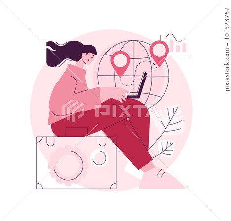 Expat work abstract concept vector illustration. Expat job listing, effective migrant workers, expatriate program, outside country employment, international work opportunity abstract metaphor. 101523752