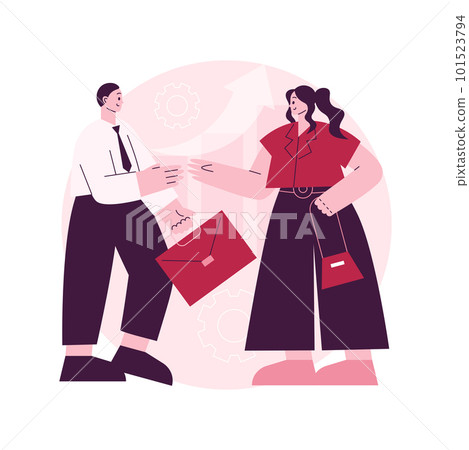 B2B marketing abstract concept vector illustration. Business to business, digital campaign, company website, strategy development, B2B lead generation, marketing, UI menu bar abstract metaphor. 101523794