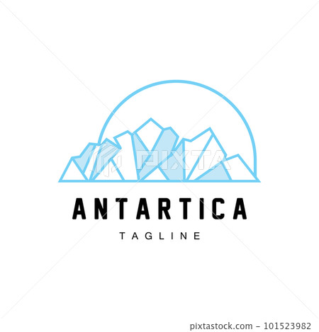 Mountain Logo, Antarctic Iceberg Logo Design, Nature Landscape Vector, Product Brand Illustration Icon 101523982