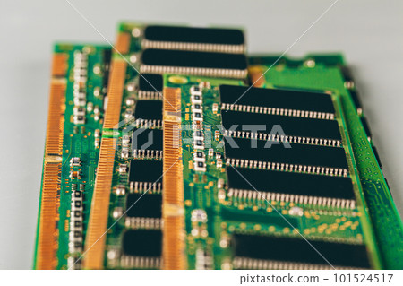 computer random access memory (RAM) sticks close up computer random access memory (RAM) sticks close up 101524517