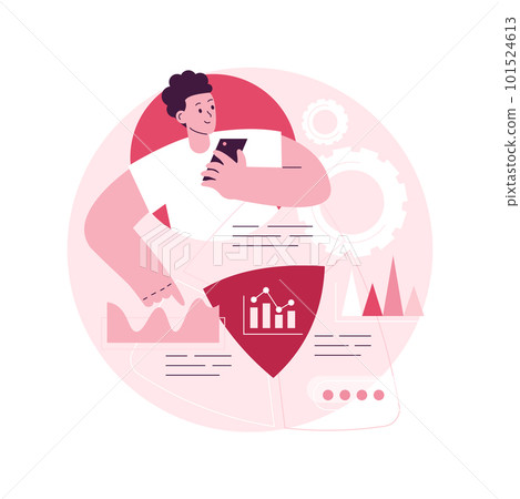 Competitive analysis abstract concept vector illustration. Marketing competitor research, competitive project, market analysis, product release, independent business consultant abstract metaphor. 101524613