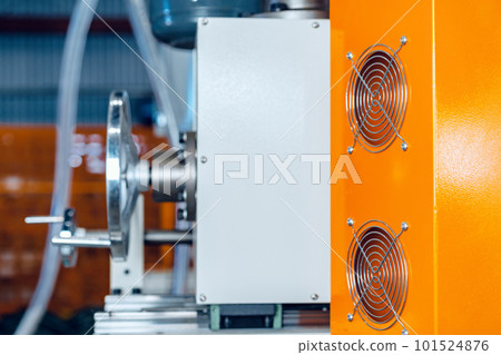 Modern industrial plant. Automotive machine equipment parts close up 101524876