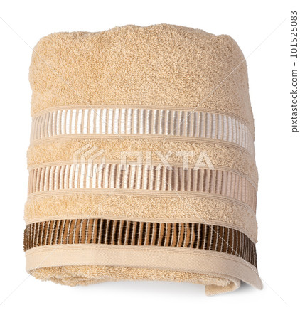 Bath towel isolated on white background close up 101525083