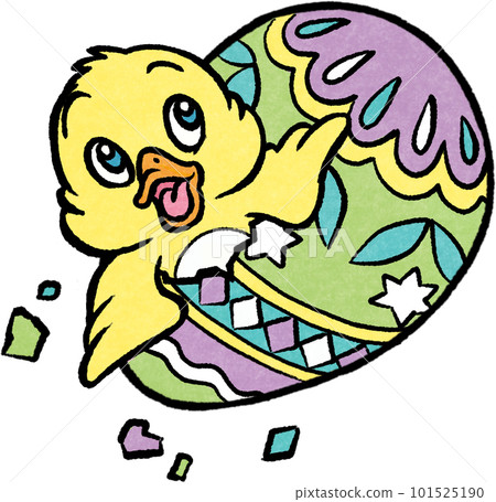 chick jumping out of easter egg chick jumping out of easter egg 101525190