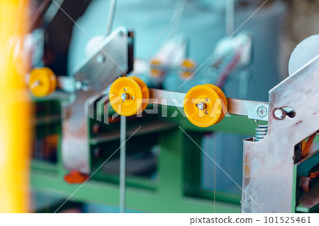 Cable production. Close up of a cable reel Cable production. Close up of a cable reel 101525461