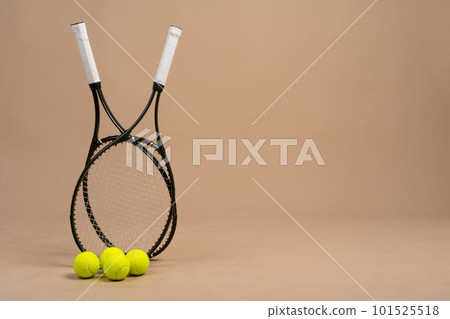 Tennis player sport equipment. Tennis racket and ball Tennis player sport equipment. Tennis racket and ball 101525518