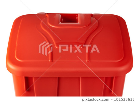 A red recycle bin isolated on white background A red recycle bin isolated on white background 101525635