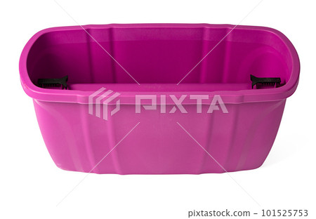 Plastic flower pot isolated on a white background 101525753