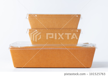 Cardboard brown food box pack isolated on white background Cardboard brown food box pack isolated on white background 101525763
