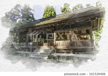 水彩風格的宮島，廣島縣廿日市大本神社 101526406