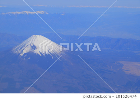 從飛機上看到的富士山 101526474