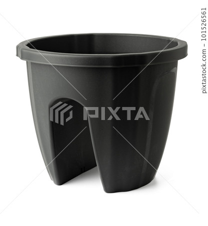 Plastic pot for house plants isolated on white 101526561