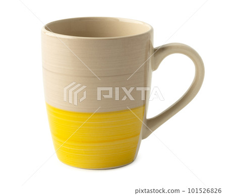 Colored ceramic mug isolated on white background. Colored ceramic mug isolated on white background. 101526826