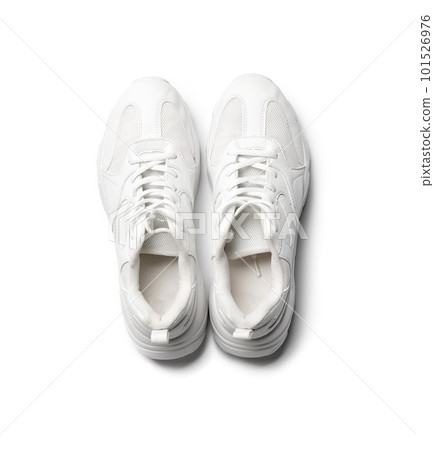 Pair of male shoes isolated on white backgorund top view Pair of male shoes isolated on white backgorund top view 101526976