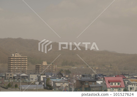 Residential area covered with yellow sand Residential area covered with yellow sand 101527624