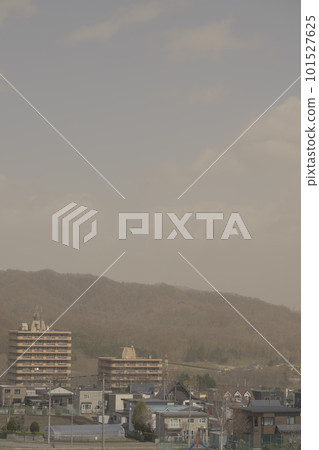 Residential area covered with yellow sand Residential area covered with yellow sand 101527625