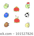 8種不同的青蛙插圖 101527826