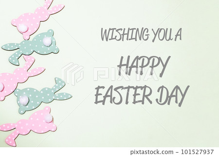 stylish text for easter holiday on paper background 101527937