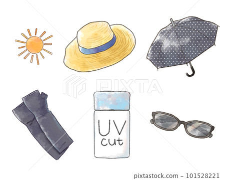 Set illustration of sun protection Set illustration of sun protection 101528221