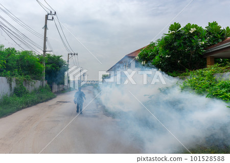 Fogging DDT spray mosquito kill for virus protect 101528588