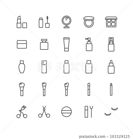 Cosmetic line drawing icon set Cosmetic line drawing icon set 101529125