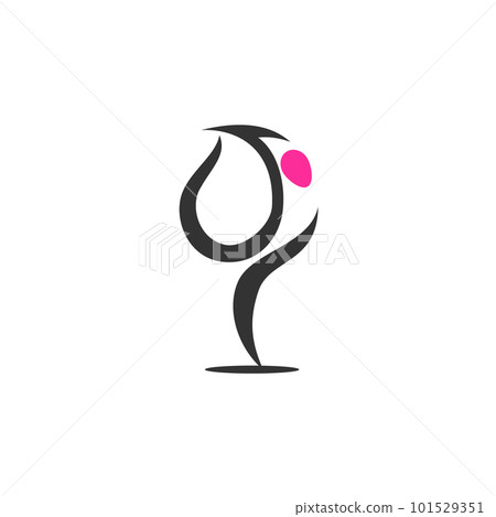 yoga logo template. Icon Illustration Brand - Stock Illustration  [101529351] - PIXTA