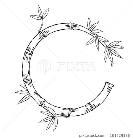 手繪鋼筆劃_圓竹、竹框圖解 101529386