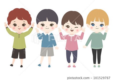 boys playing peace boys playing peace 101529787