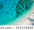 沖繩美麗的大海，翡翠藍色的大海和潔白的沙灘 101529888