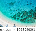沖繩美麗的大海，翡翠藍色的大海和潔白的沙灘 101529891