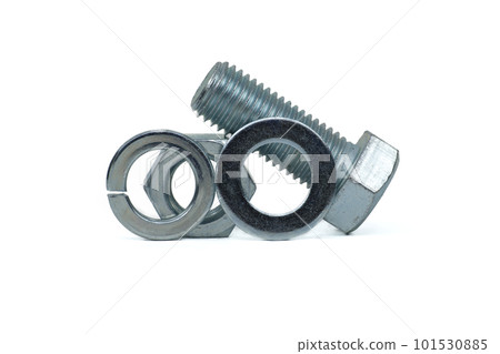 Full thread hexagon bolt, nut and flat and spring nut washer 101530885