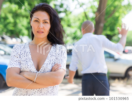 Woman and man having quarrel Woman and man having quarrel 101530965