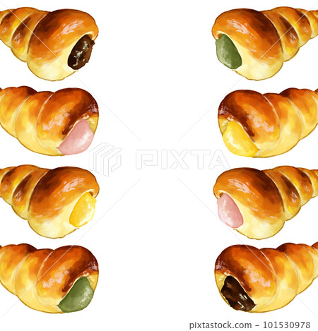 手繪水彩短號插畫方框左右 101530978