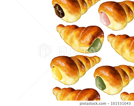 手繪水彩短號插圖矩形框右 101531043