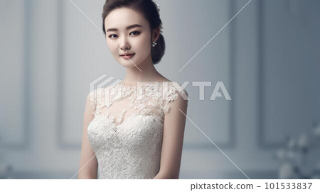 Wedding, bride, bride, bridal, Asian woman in a wedding dress (Generative AI) Wedding, bride, bride, bridal, Asian woman in a wedding dress (Generative AI) 101533837