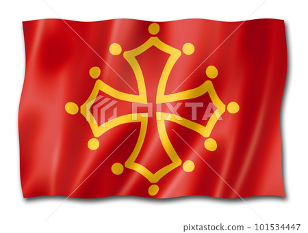 Midi-Pyrenees Region flag, France Midi-Pyrenees Region flag, France 101534447