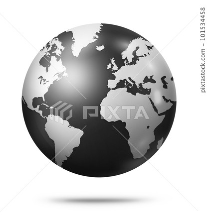 Black earth globe isolated on white background Black earth globe isolated on white background 101534458