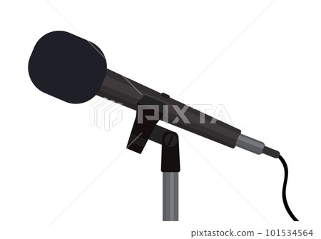 black microphone on a tripod stand on a white background vector graphic black microphone on a tripod stand on a white background vector graphic 101534564