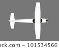 white light two seater plane vector graphic illustration 101534566
