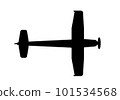 black airplane symbol on a white background vector graphics 101534568
