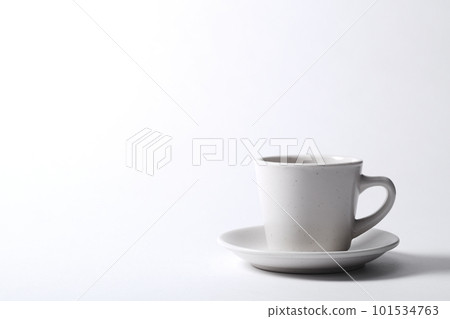 White coffee cup and saucer White coffee cup and saucer 101534763