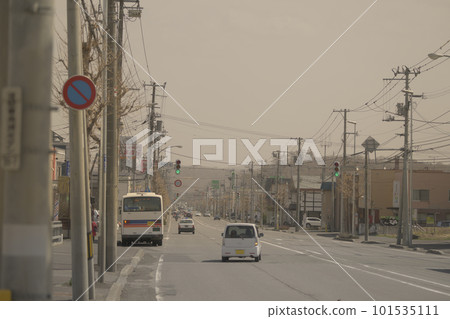 Road covered with yellow sand Road covered with yellow sand 101535111
