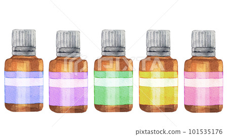 Illustration of essential oil painted by watercolor Illustration of essential oil painted by watercolor 101535176